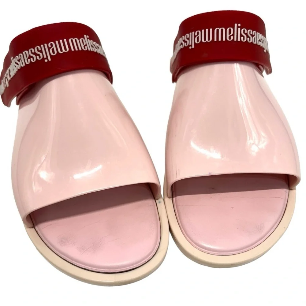 Melissa Twist Pink Jelly Slingback Scented PVC Casual Flat Sandals Women 8 - Picture 9 of 14